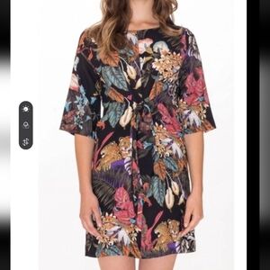 Anthro Pepa Loves Tropical Toucan leopard Dress